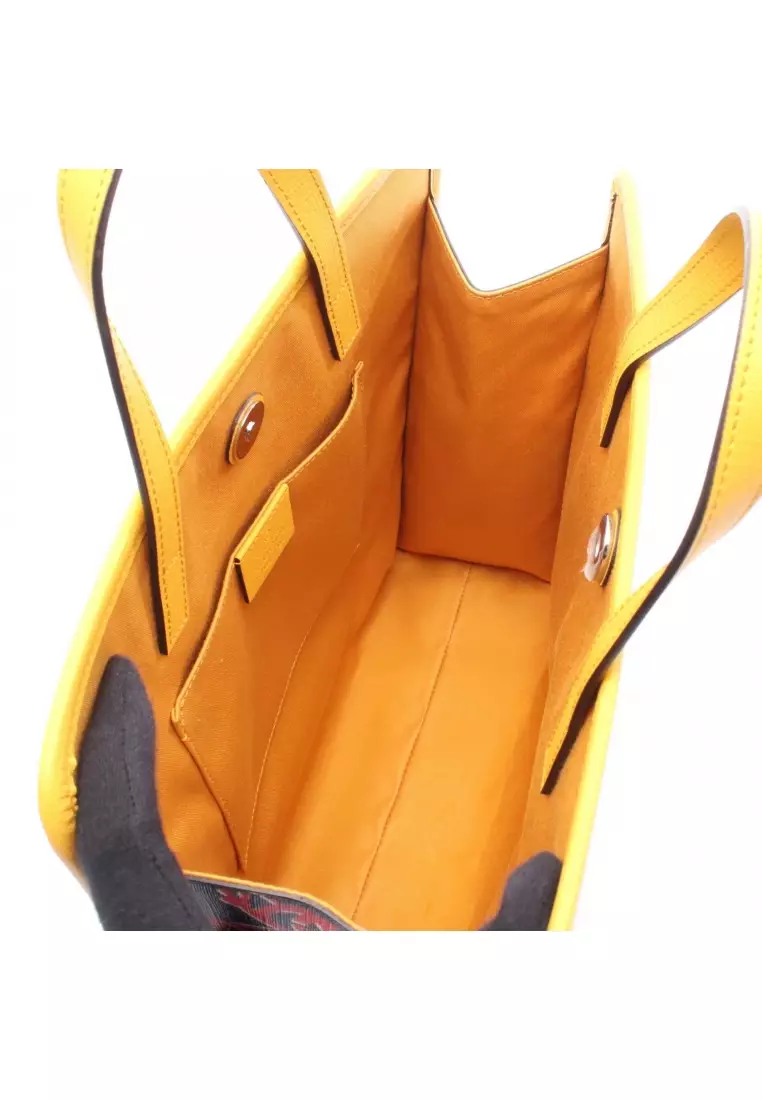 Pre-Loved Gucci Children's Snail Handbag tote bag PVC leather Navy Red Orange yellow