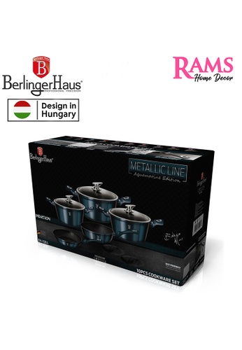 Set di pentole 3 pezzi Metallic Line Aquamarine Edition BERLINGER HAUS 