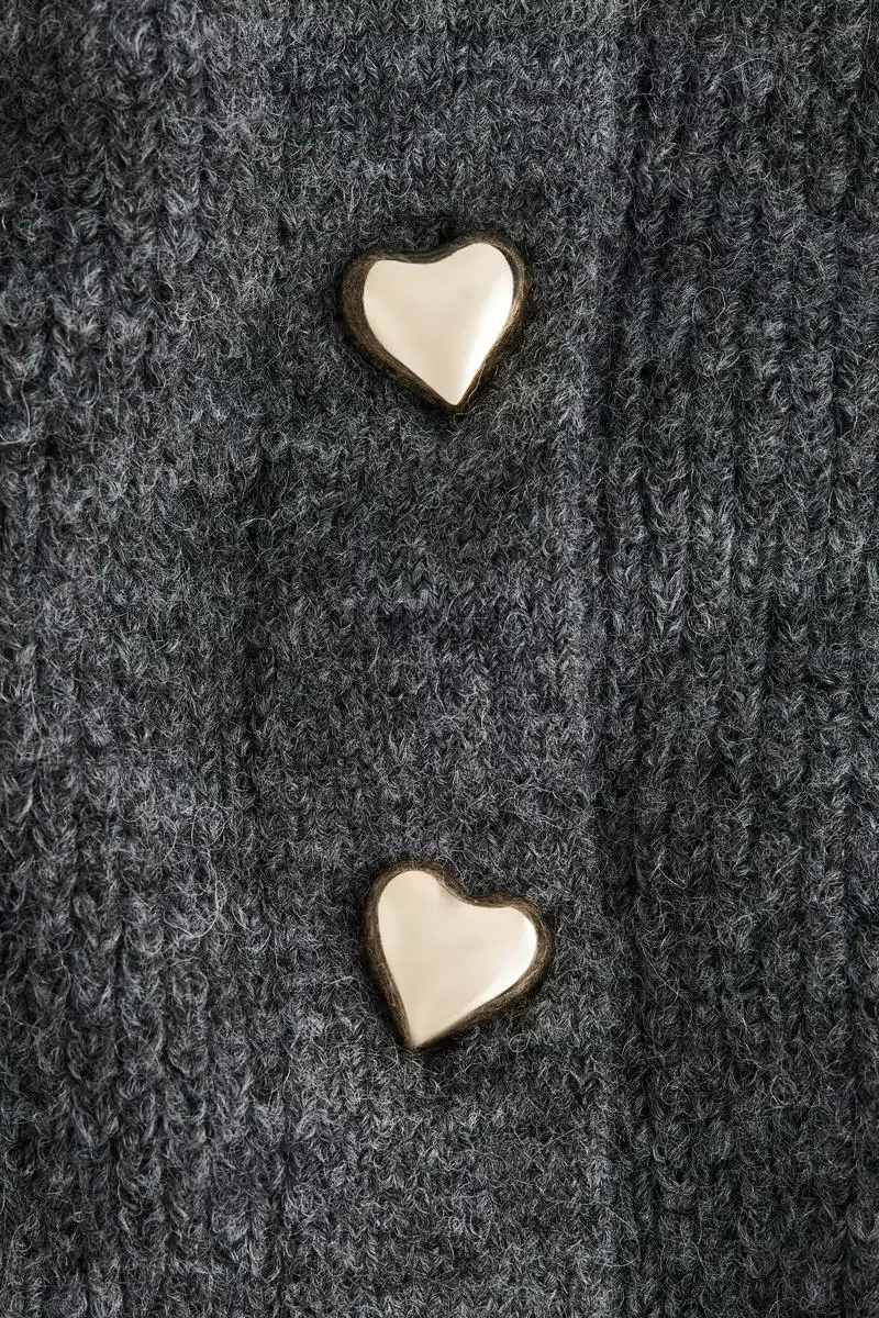 Rib-knit cardigan