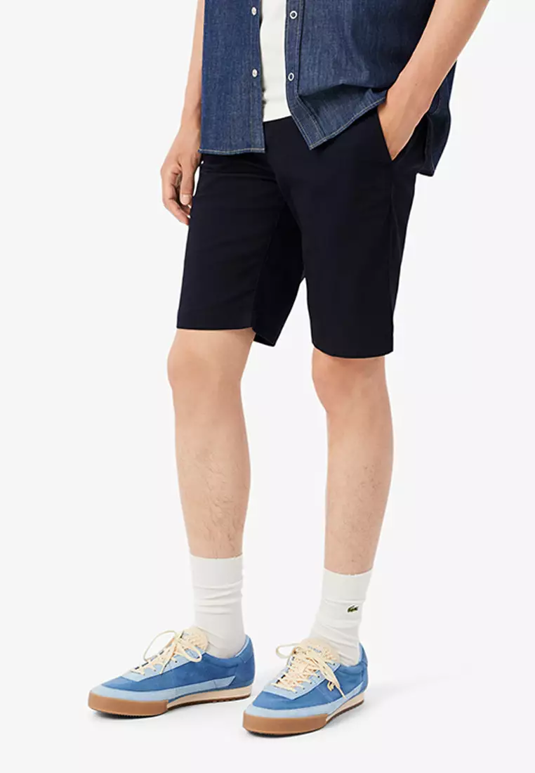 Slim Fit Stretch Cotton Bermuda Shorts