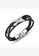 Oxhide black Oxhide Leather Infinity Braided Bracelet _Black 03B4AACF82D5A1GS_1