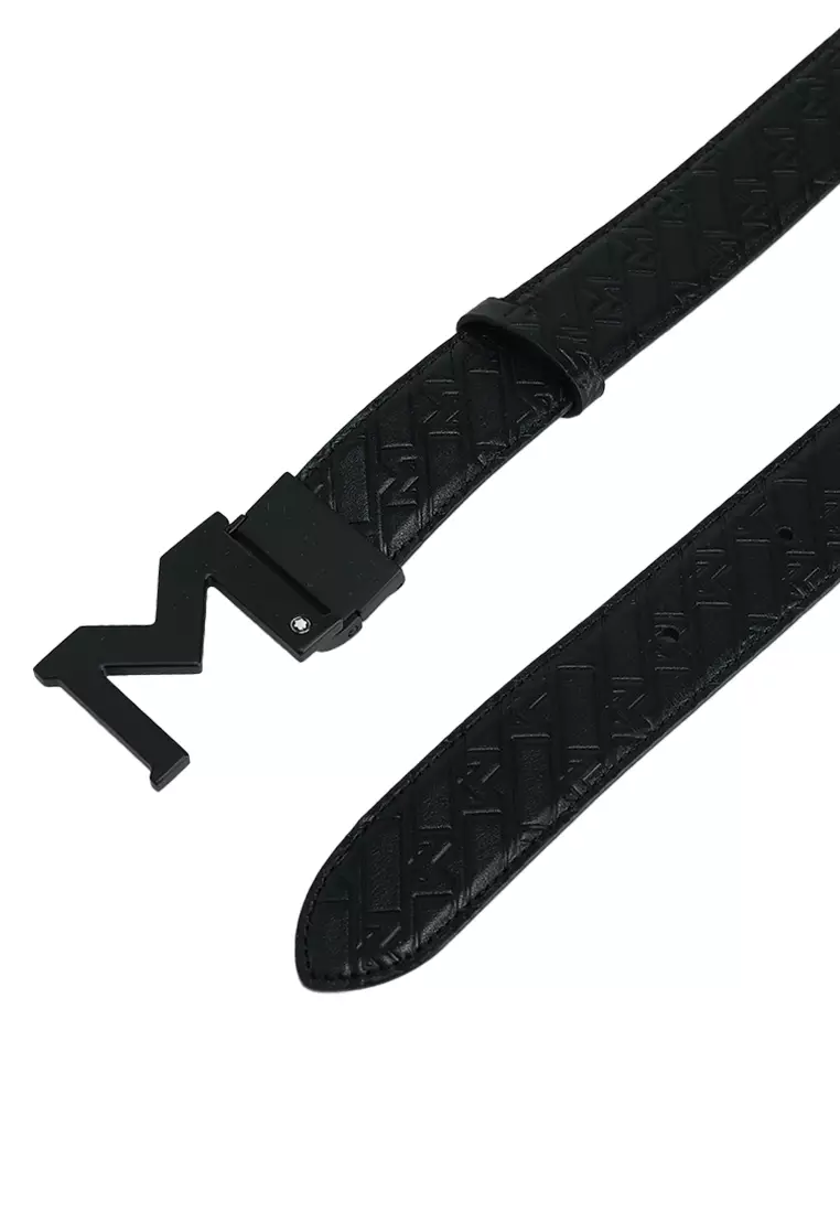 M Buckle Embossed Reversible Belt 35mm (ct)