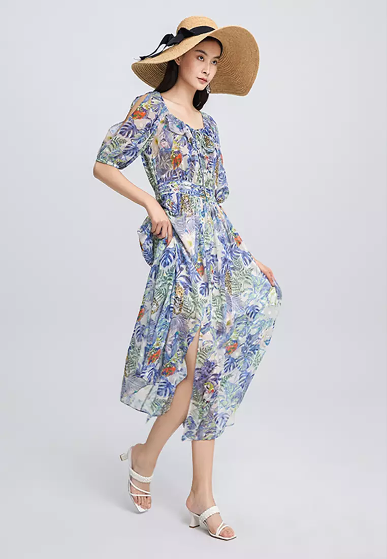 square maxi dress