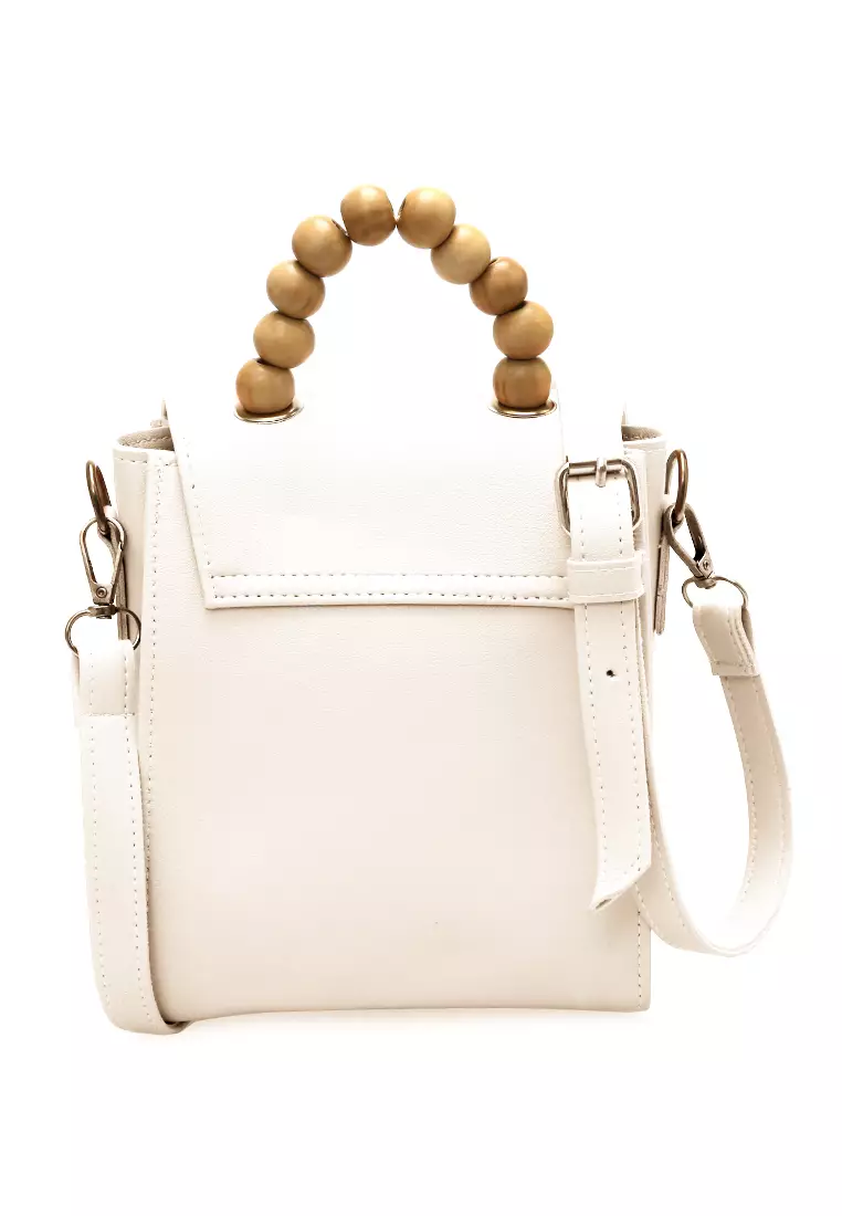Tamara Tas Manik Mini Desain Simple High Quality - Broken White