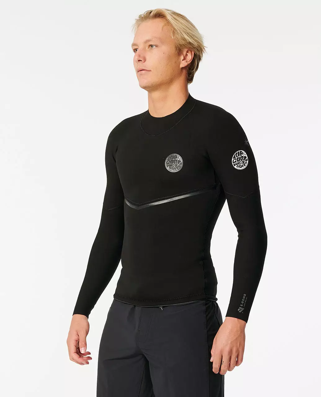 Rip Curl Men E-Bomb 1.5Mm Long Sleeve Wetsuit Jacket - Black