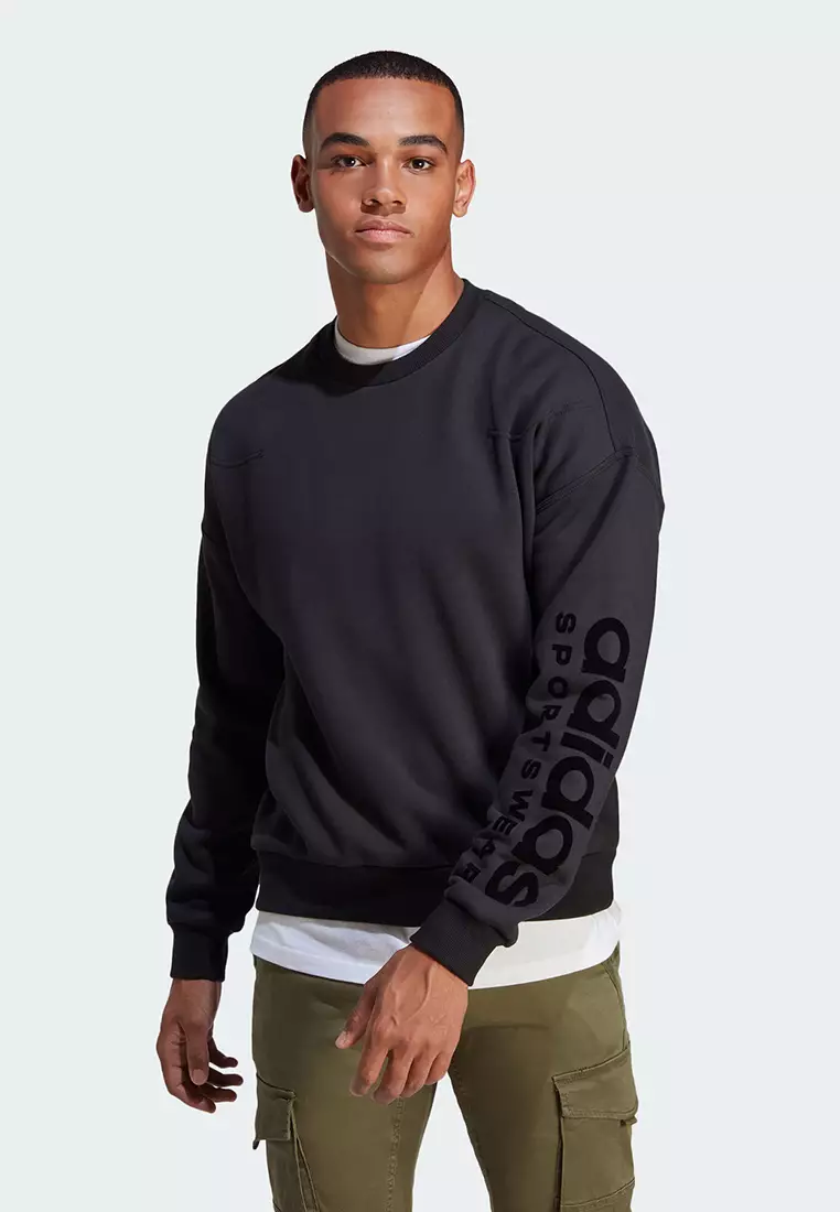 Adidas fleece sweatshirt on sale