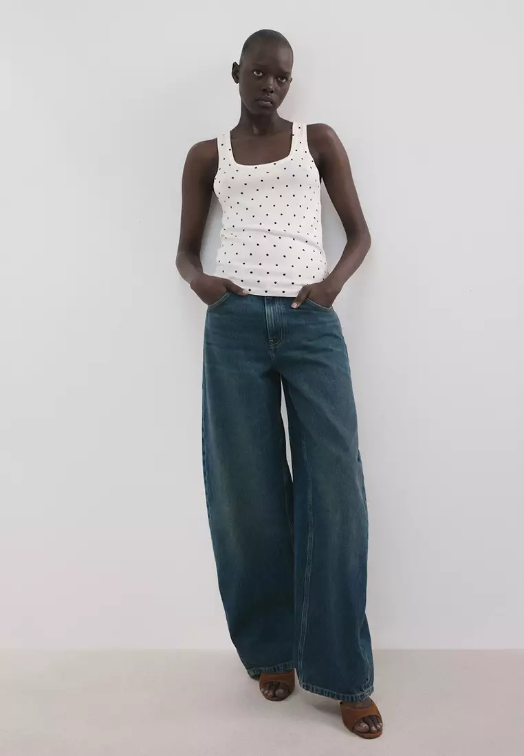 Polka-Dot Knitted Top