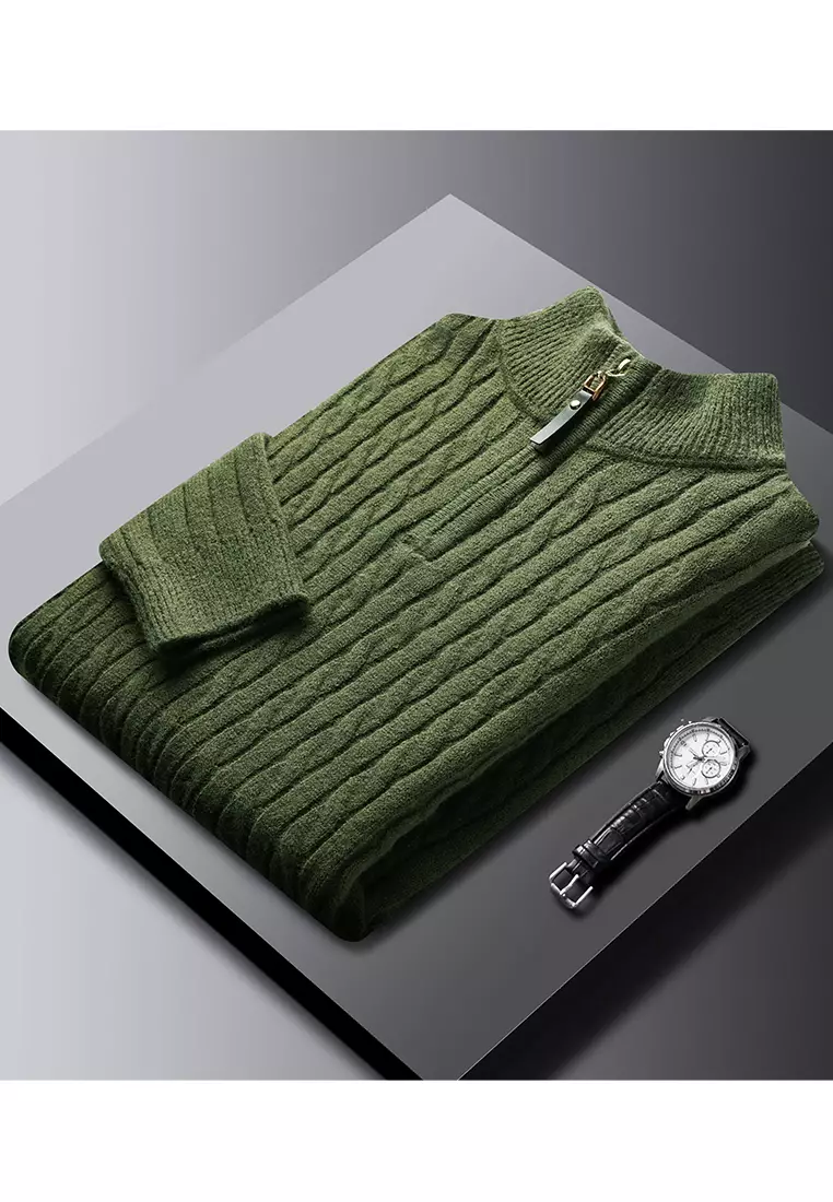 Stand Collar Knitted Sweater BD8511