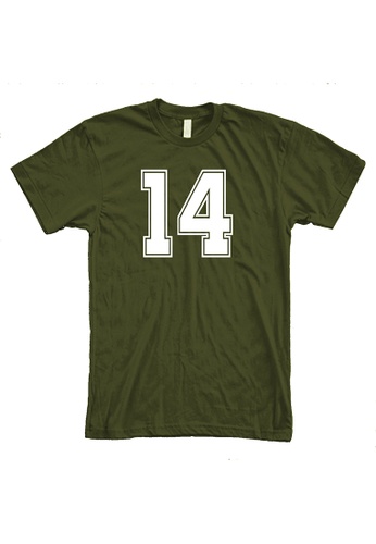 MRL Prints green Number Shirt 14 T-Shirt Customized Jersey D8210AAFF85EACGS_1