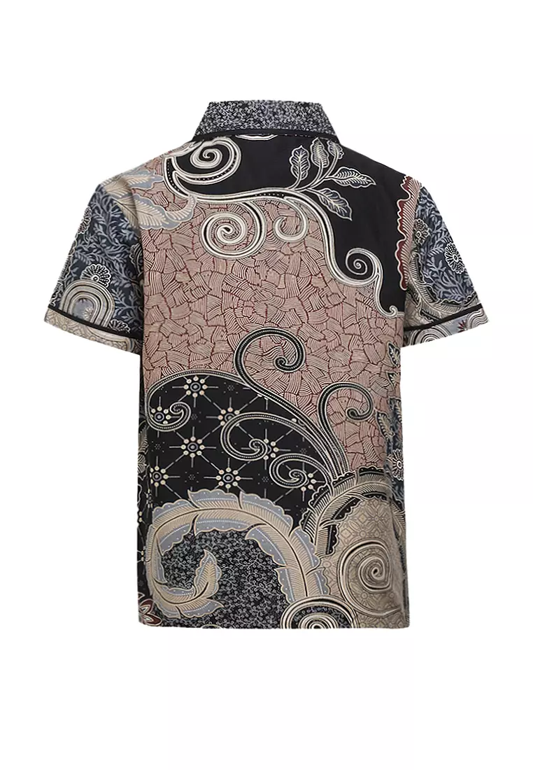 Hem Kids Boy Anak Batik Laki Laki Gilgani Lengan Pendek Black