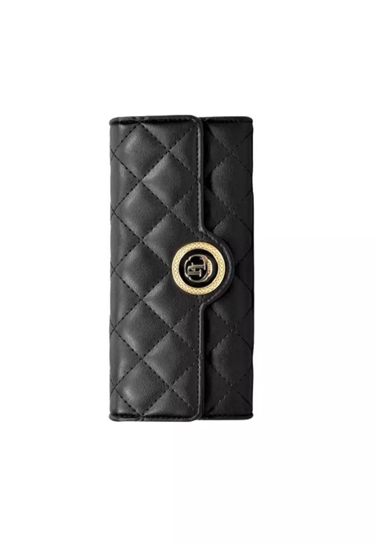 Dompet Wanita Panjang Elenora Wallet Bahan Kulit PU Leather Premium BAEOS ORIGINAL - Black