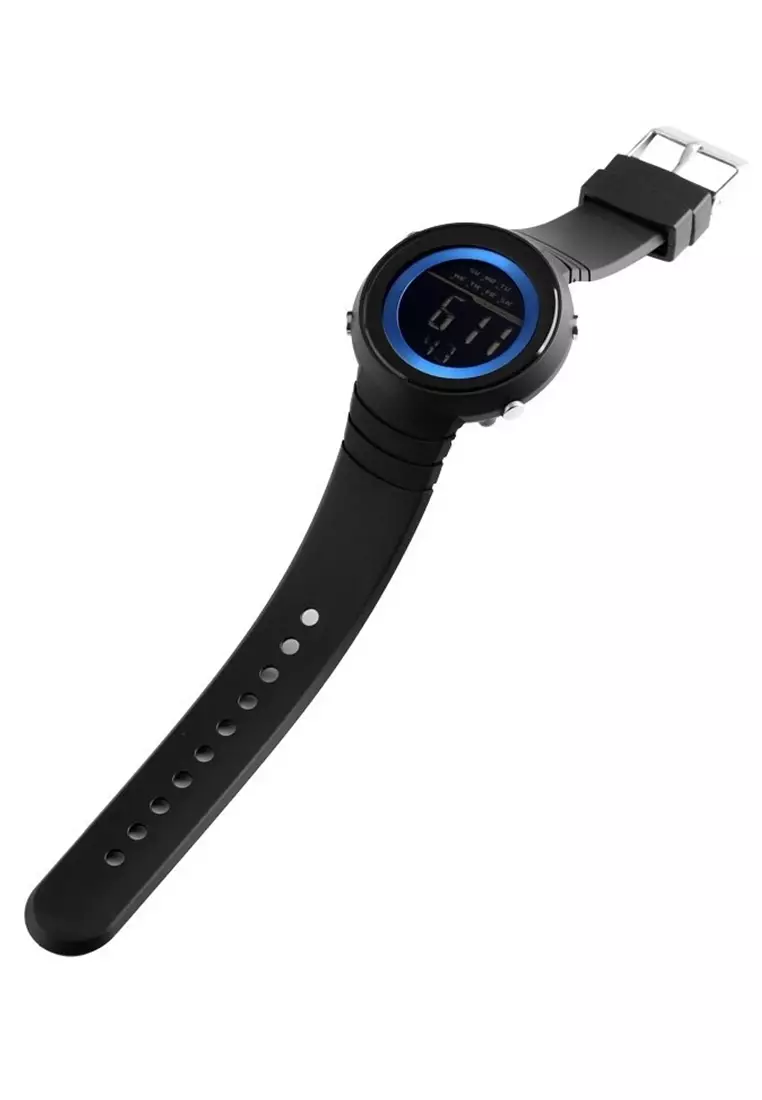 Jam Tangan Casual Digital Pria Waterproof Strap Tali Material PU DD34 ORIGINAL