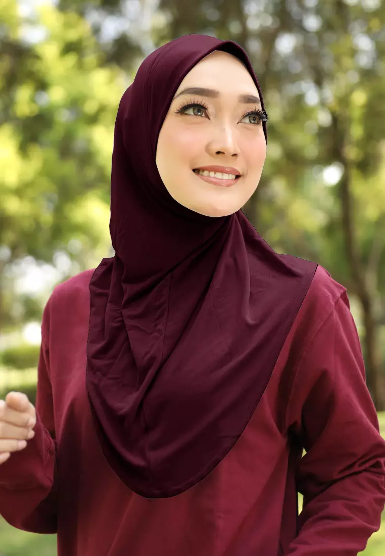Cotton Bee - Safar Sport Bergo | Hijab Instan Olahraga - Garnet