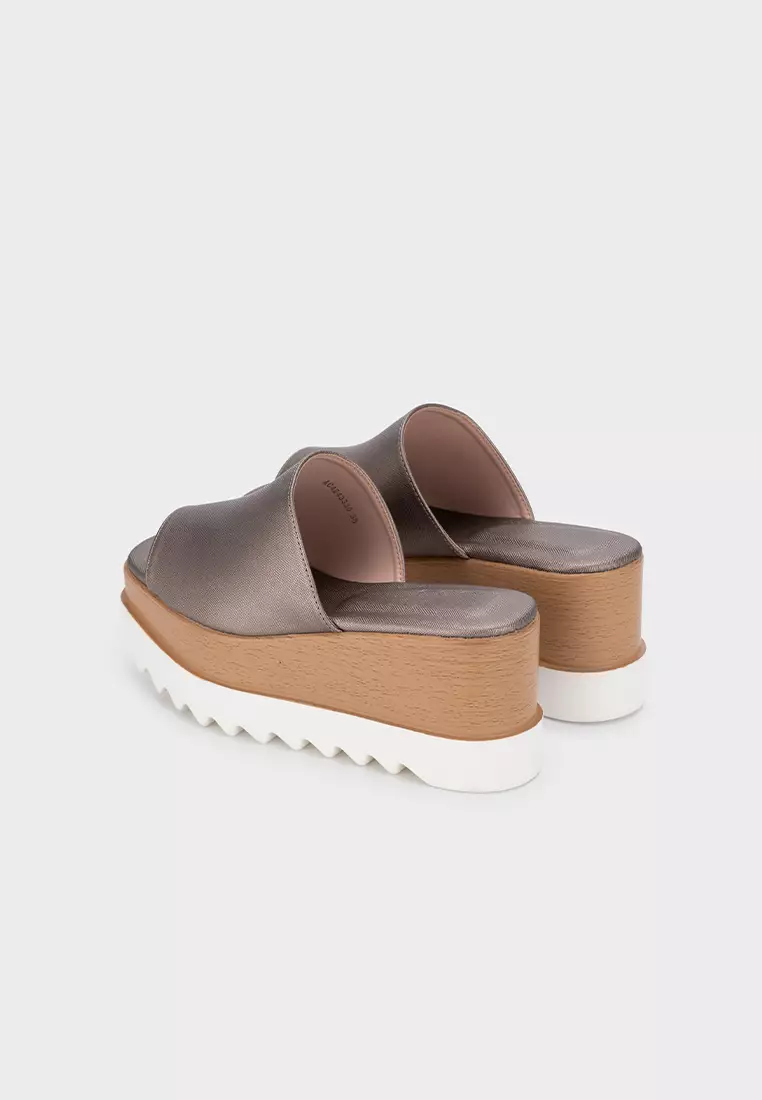 CASUAL PLATFORM WEDGE HEEL SLIDE