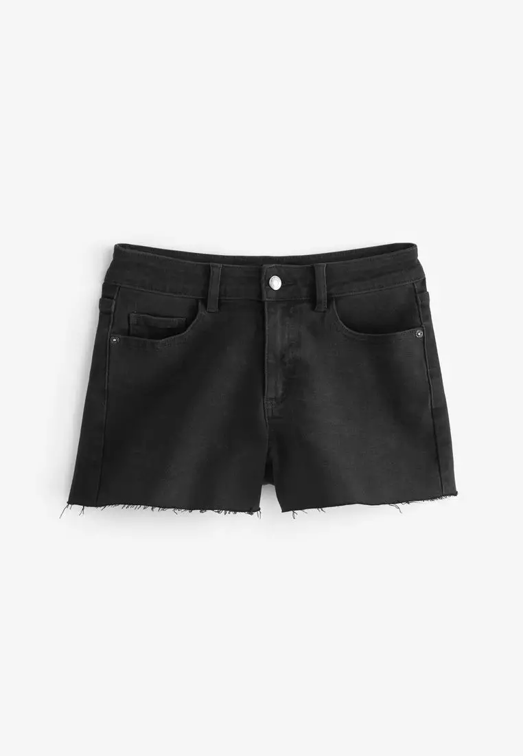 Super Soft Raw Hem Denim Shorts