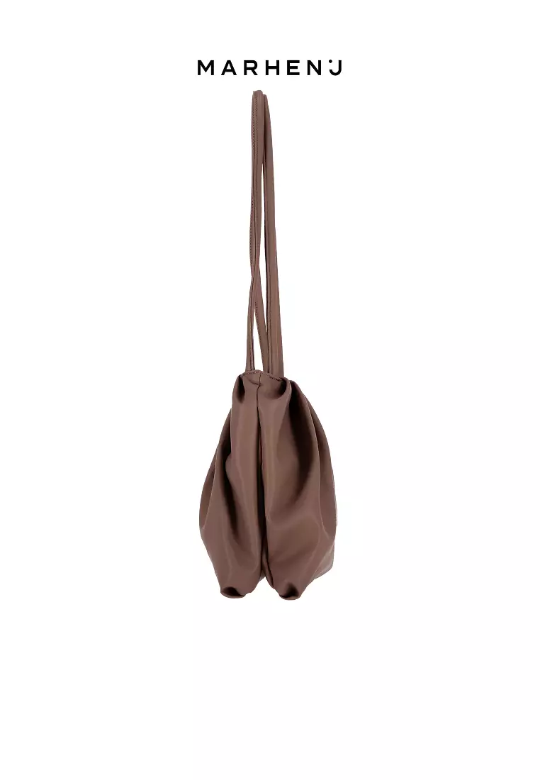 SABRINA Vegan Leather Shoulder Bag Pink Brown