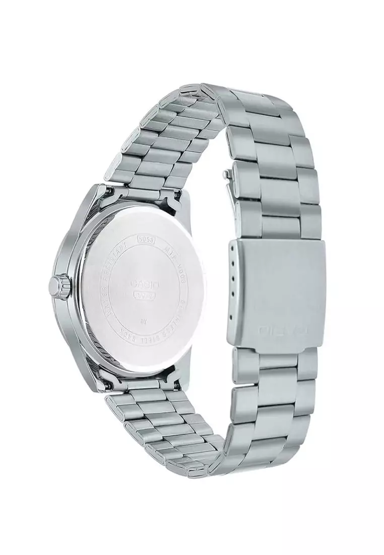 Casio Jam Tangan Pria - Silver Green - Stainless Steel - MTP-VD03D-3A1UDF