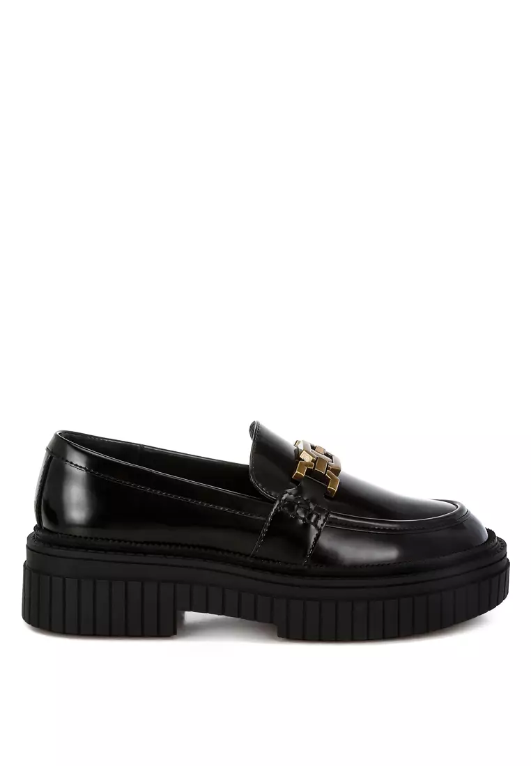 Discount on London Rag  shoes - SKU: Horsebit Chunky Loafers in Black