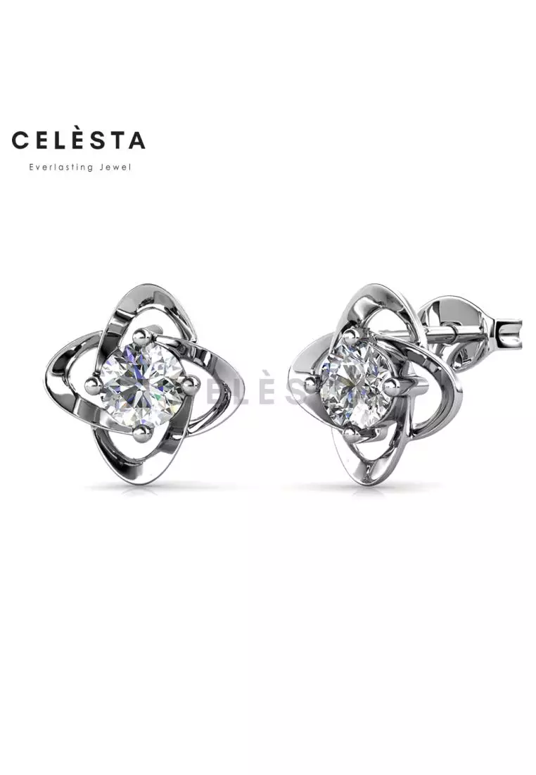 Berlian Moissanite Le Claire Earring [GRA CERTIFICATE MOISSANITE DIAMOND] - Anting Moissanite Diamond 0,5 CT 925 Silver Celesta by Her Jewellery