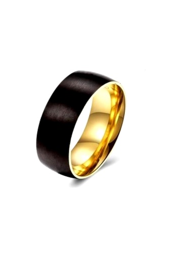 ADORA gold Stainless Steel Black Ring 03190AC67745FAGS_1