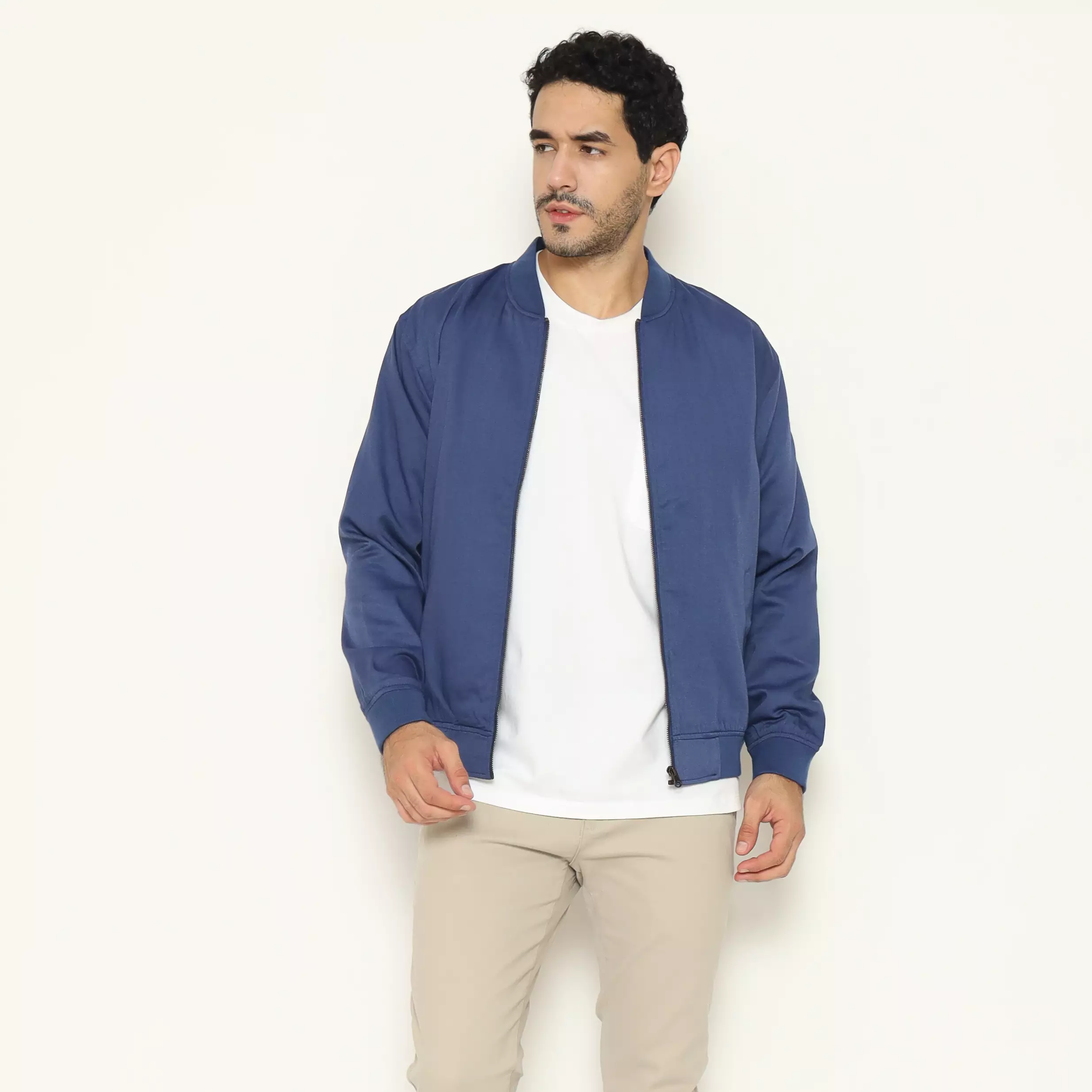 AMK Jacket Pria Bomber JC Moritz L/S Blue