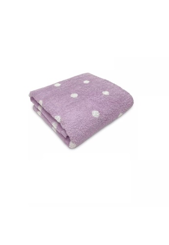 Jean Perry purple Jean Perry Osaka Dot Reversible 100% Cotton Bath Towel - Lilac B4EC5HLDE11DC5GS_1