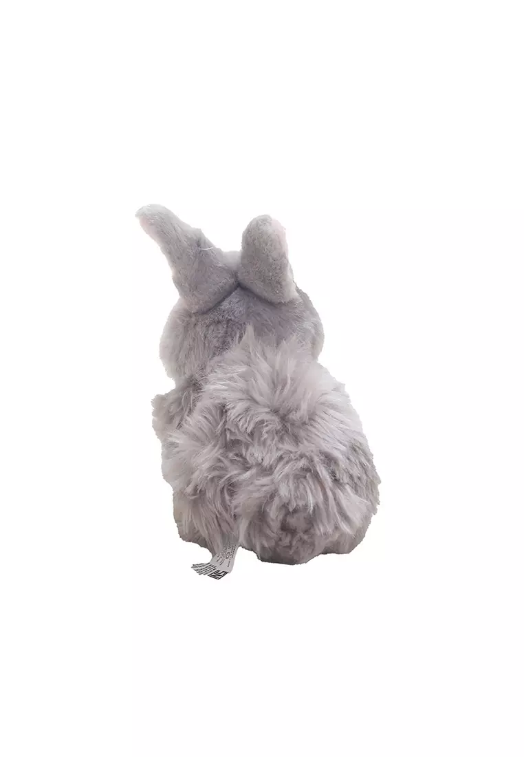 Boneka Binatang Animal Plush Kelinci  Rabbit Grey Abu Abu 15x 11 cm
