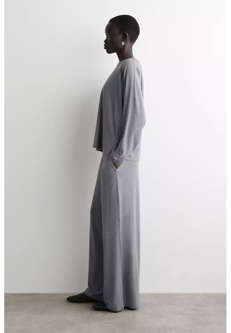 FLUID JERSEY LONG-SLEEVED TOP