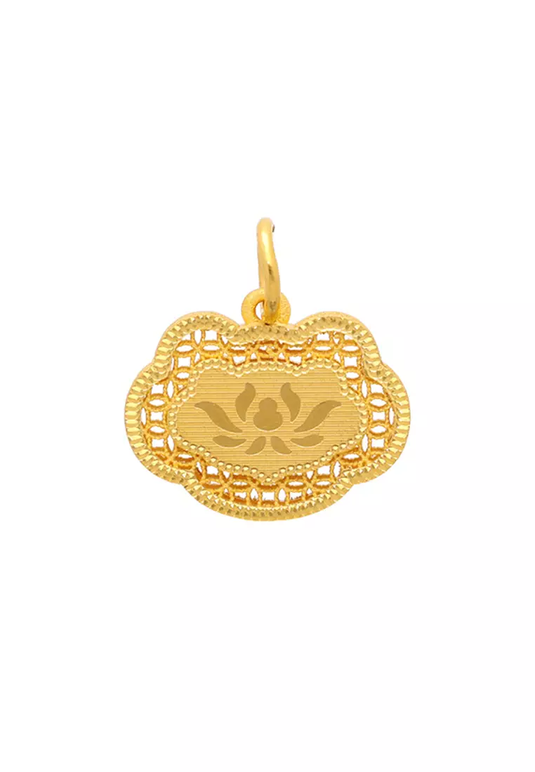 Arthesdam Jewellery 999 Gold Ping An Fu Gui Lock Pendant