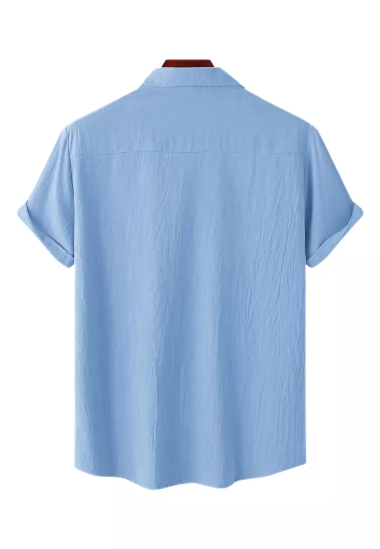 Loose Square-neck Linen Shirt YL-SKD01