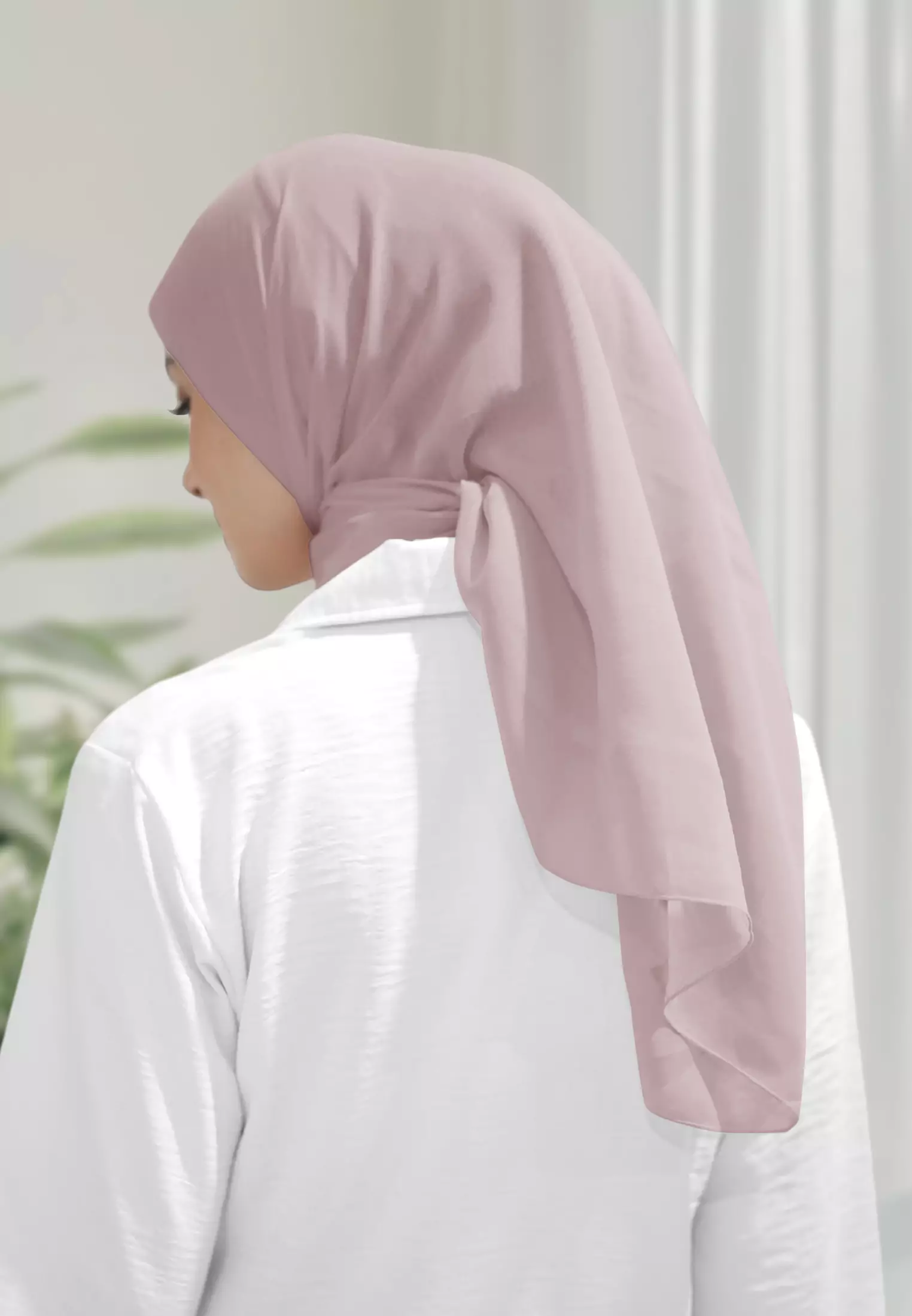 Haura Scarf Paris | Hijab Segiempat | Plain Paris Hijab Polos - Violet Lite