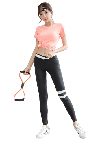 YG Fitness multi (3PCS) Quick-Drying Running Fitness Yoga Dance Suit (Tops+Bra+Bottoms) 21E56USD705963GS_1