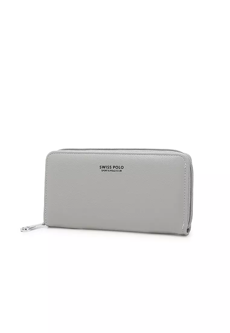 Women's Long Zipper Wallet - Grey