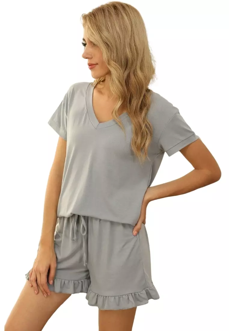 Loungewear shorts cheap set