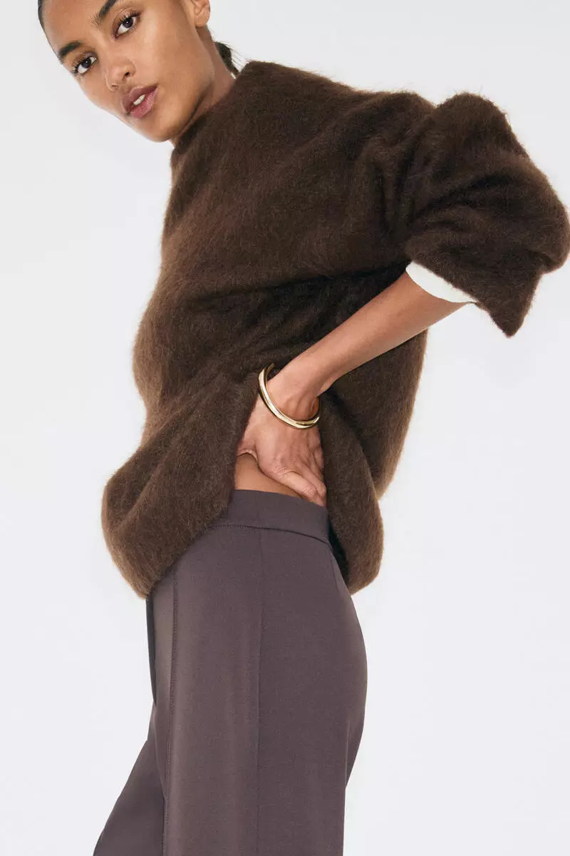 Bootcut crease-front trousers