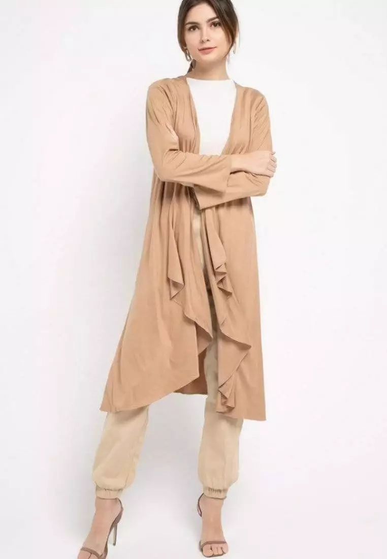 Nade Japan FO005 Long Outer Nade Ladies Brown