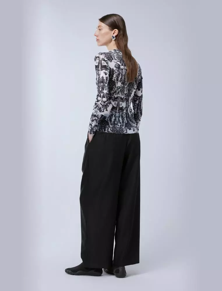 Wool Loose Fit Long Pants