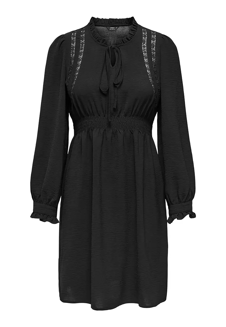 Mette Long Sleeve Lace Tape Dress