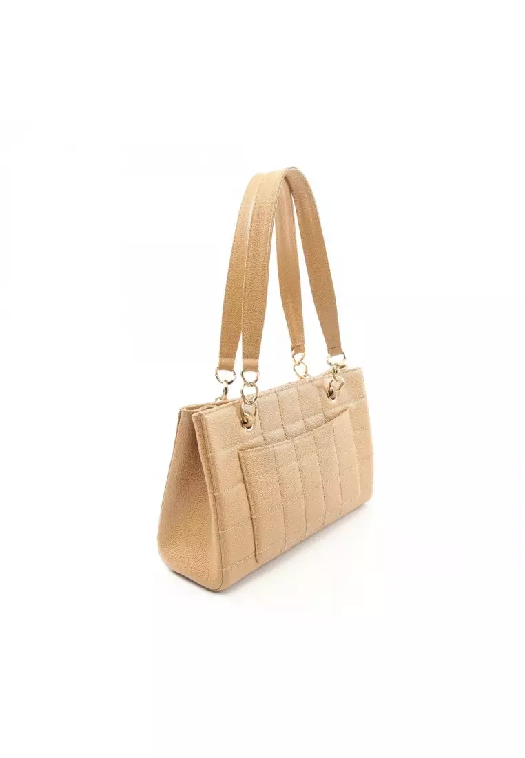 Buy Chanel Pre-Loved Chanel chocolate bar Shoulder bag tote bag