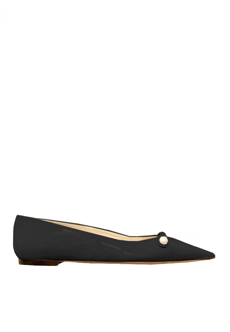 VANSA Shinny Patent Pointed Low Heel Shoes VSW-F617