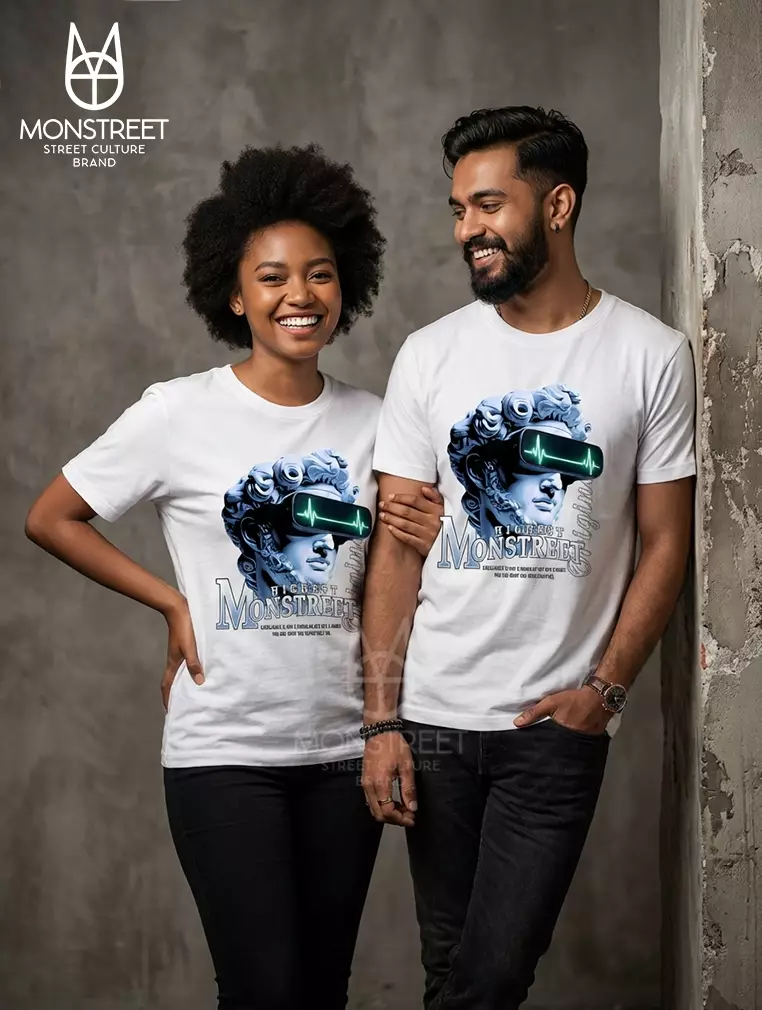 Monstreet Kaos Katun Combed 24S Grafis Reguler Fit Putih Tshirt UTR138 Cotton Combed 24S Graphic Tshirt Regular Fit White Tshirt