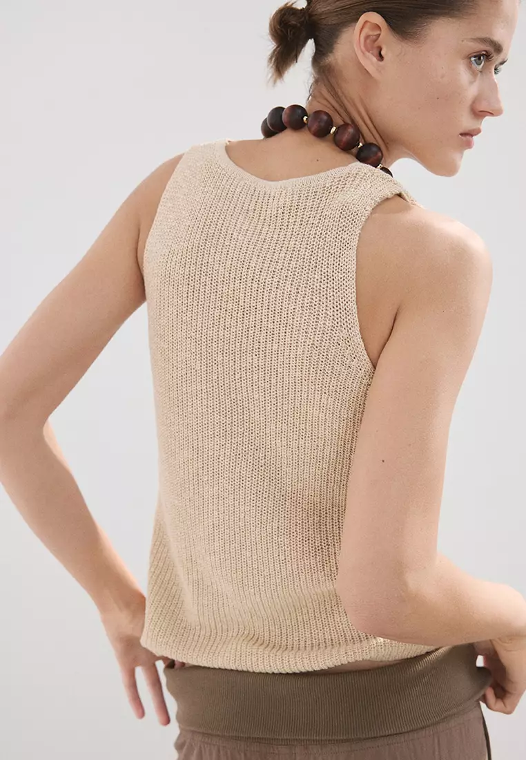 Openwork Knitted Waistcoat