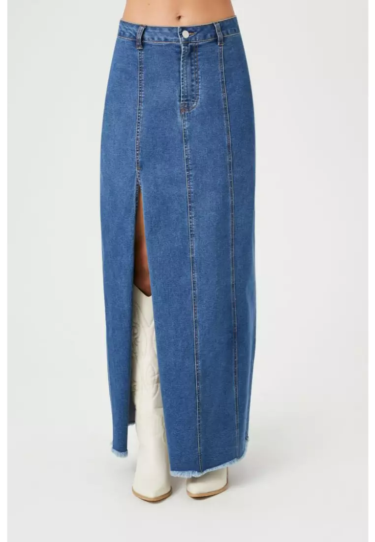 High waisted jean skirt forever outlet 21