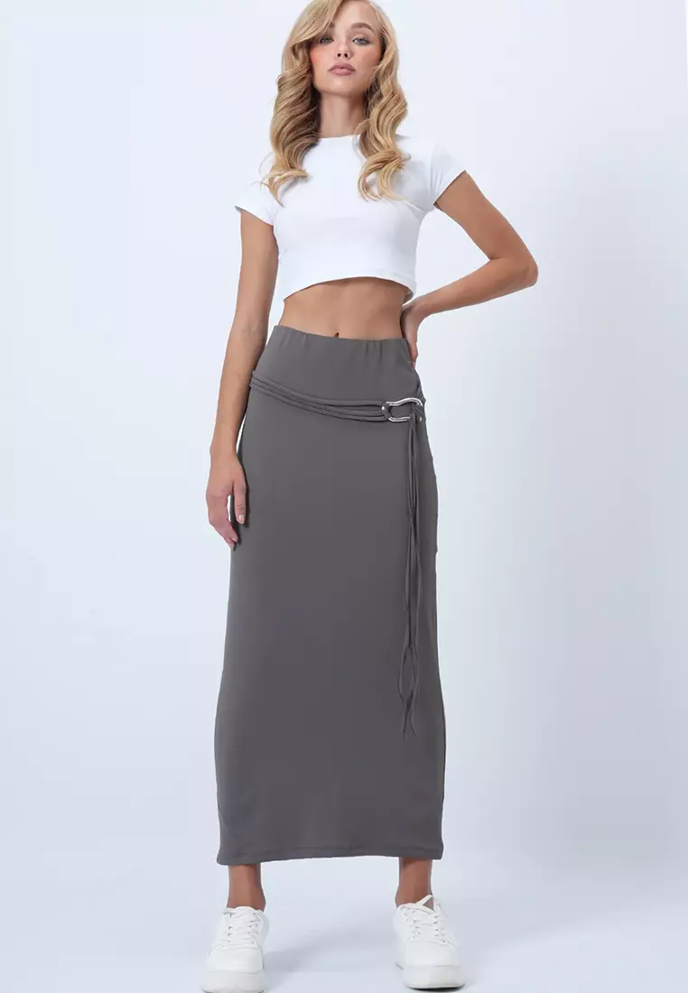 High Waist Midi Skirt