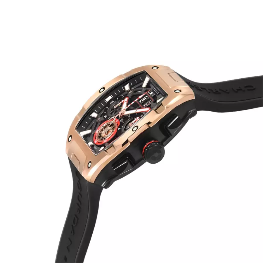 Charles Jourdan CJ1121-1732C Karet Hitam Rosegold