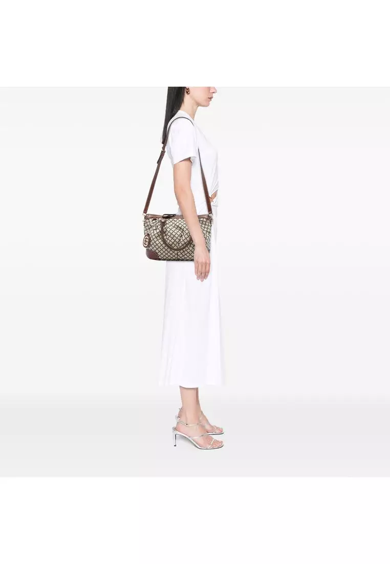 Pre-Loved Gucci Diamante Canvas Sukey Satchel