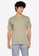 Electro Denim Lab green V-Neck Tee FB187AACCE0058GS_1