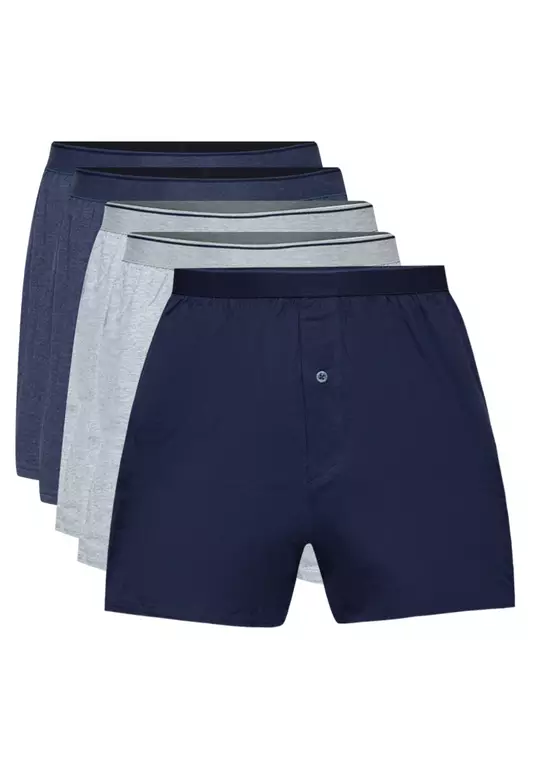 M&S Collection 5 Pack Pure Cotton Cool & Fresh Jersey Boxers