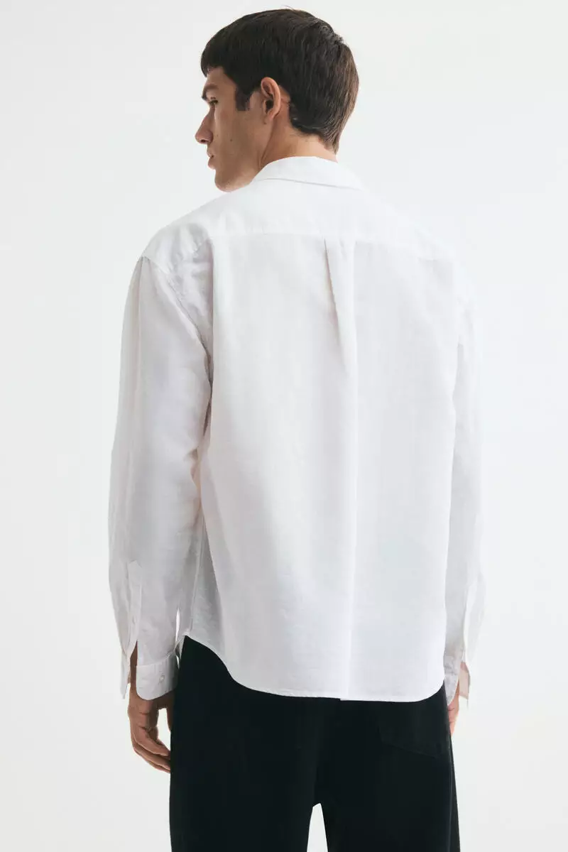 Relaxed Fit Linen-blend shirt