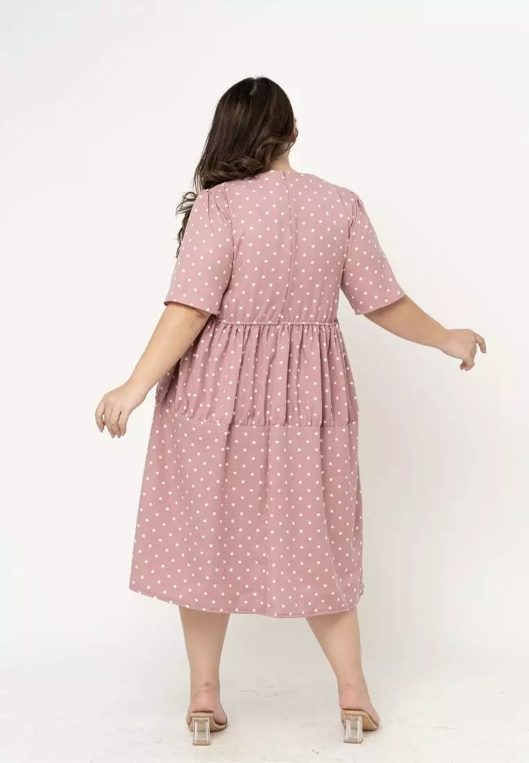 Plus Size Dress Bella Dusty Pink